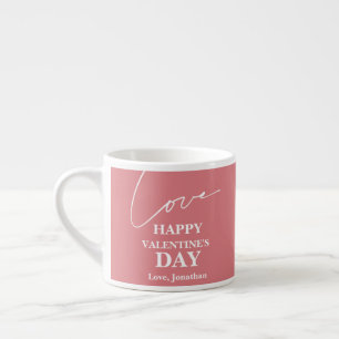 Romantic Elegant Typography Valentines day couple  Espresso Cup