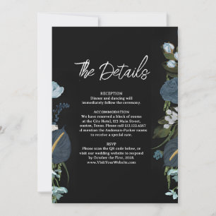 Romantic Elegant Wedding Details Card