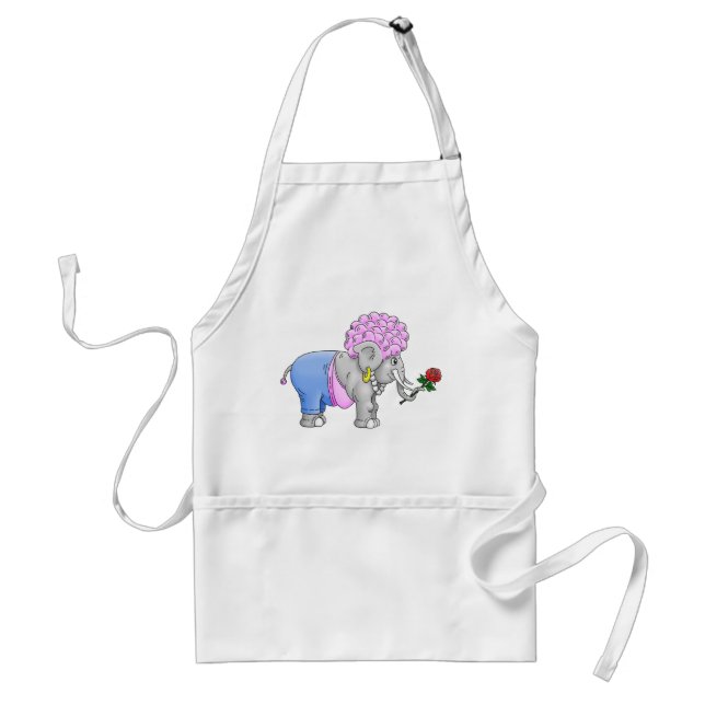 Romantic Elephant Standard Apron (Front)