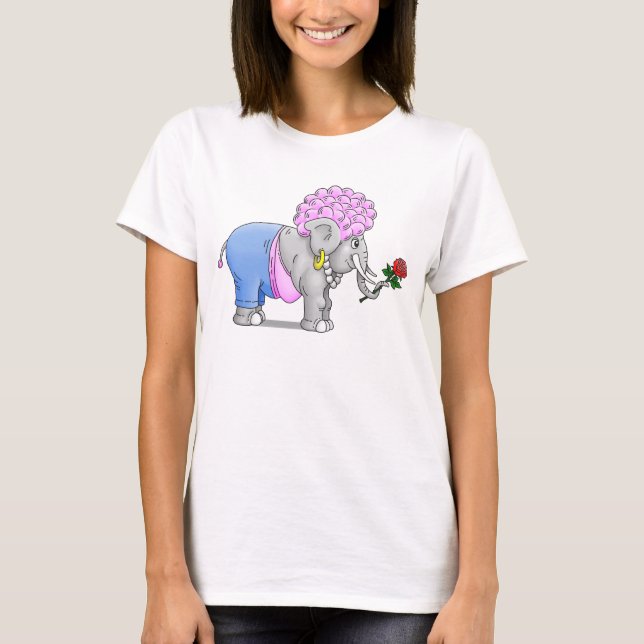 Romantic Elephants Valentines Day T-Shirt (Front)