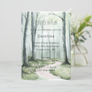 Romantic Enchanted Forest Birthday Invitation