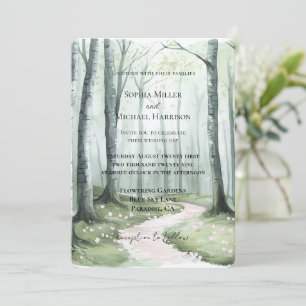 Romantic Enchanted Forest Wedding Invitation