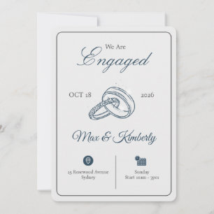 Romantic Engagement Invitations Elegant & Modern