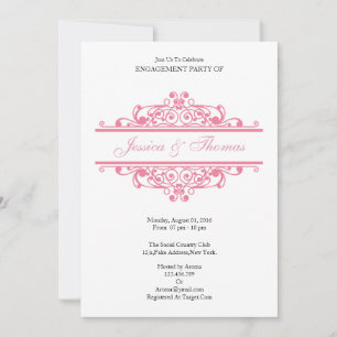 Romantic Engagement Party Invitation Card