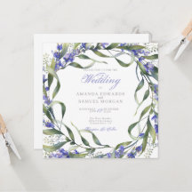 Romantic Eucalyptus & Lavender Wedding Invitation