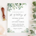 Romantic Eucalyptus Themed Garden Wedding Invitation<br><div class="desc">Romantic Eucalyptus Themed Garden Wedding Invitation. (1) For further customization, please click the "customize further" link and use our design tool to modify this template. (2) If you prefer Thicker papers / Matte Finish, you may consider to choose the Matte Paper Type. (3) If you need help or matching items,...</div>