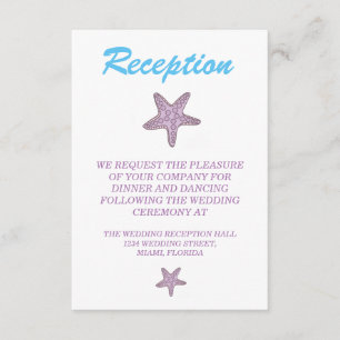 Romantic Fairy Tale Mermaid Wedding Reception Enclosure Card