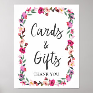 Romantic Fairytale Blossom Wreath Cards & Gifts Poster