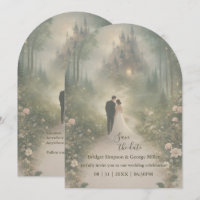 Romantic Fairytale Castle Wedding safe the date 