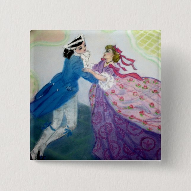 Romantic Fairytale Dance 15 Cm Square Badge (Front)