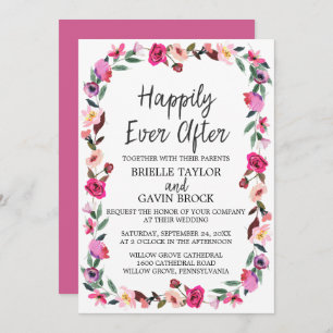 Romantic Fairytale Happily Ever After Wedding Invitation