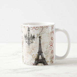 Romantic Fall Autumn Leaves Paris Eiffel Tower Coffee Mug