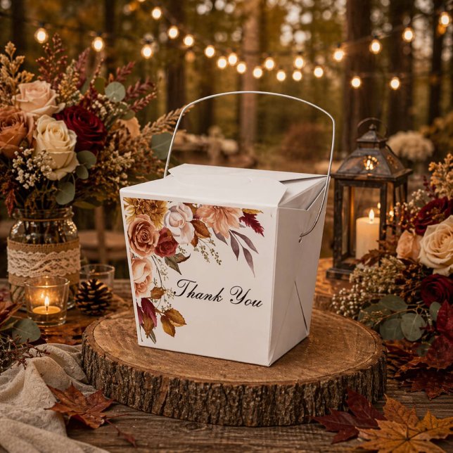ROMANTIC FALL COLORS BRIDAL SHOWER  FAVOUR BOX (Creator Uploaded)