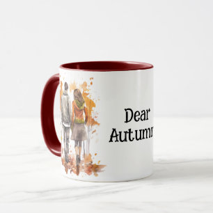 Romantic Fall Couple Umbrella Mug
