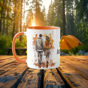 Romantic Fall Couple Umbrella Mug