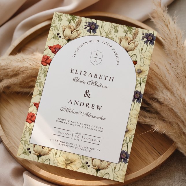 Romantic Fall Floral Wedding Invitation (Creator Uploaded)