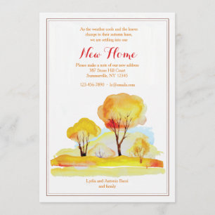 Romantic Fall Moving Announcement