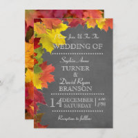 Romantic Fall Music Sheet Wedding Invitation