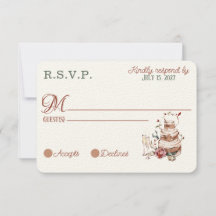 Romantic Fall Orange Spice RSVP cards