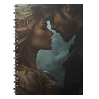 Romantic Fantasy Lovers in Storm Notebook