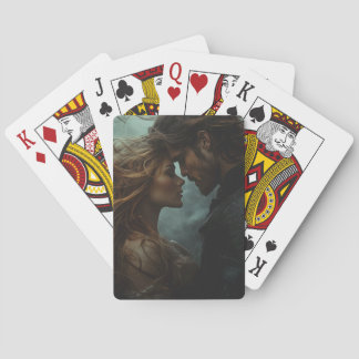 Romantic Fantasy Lovers in Storm Playing Cards