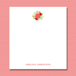Romantic & Feminine Floral Bouquet Notepad