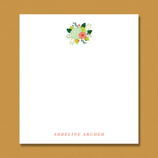 Romantic & Feminine Floral Bouquet Notepad