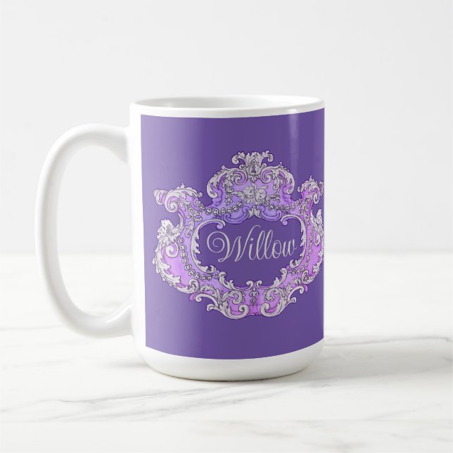 Romantic,Feminine,Personalised  Coffee Mug (Left)
