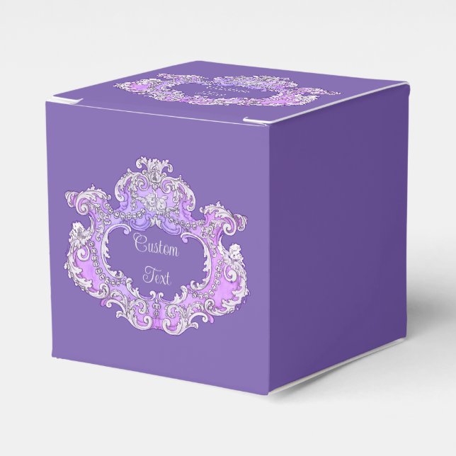 Romantic,Feminine,Personalised Favour Box (Front Side)