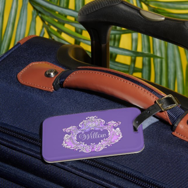 Romantic,Feminine,Personalised  Luggage Tag (Front Insitu 3)