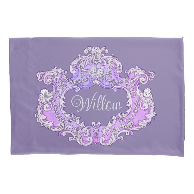 Romantic,Feminine,Personalised  Pillowcase (Front)