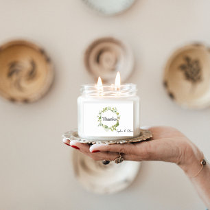 Romantic Field Flower Wreath Wedding Sticker