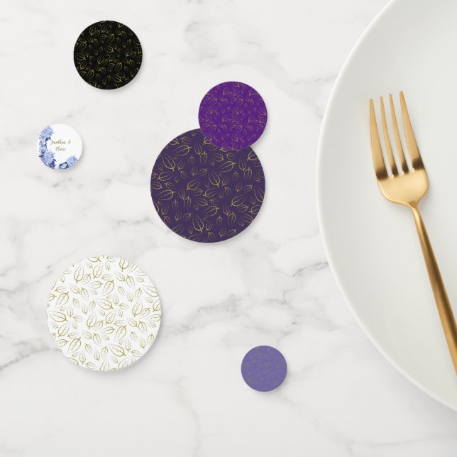 Romantic Field purple Flowers Confetti (Group)