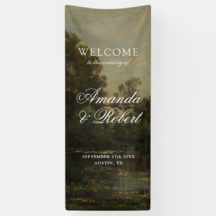 Romantic Fine Art Wedding Welcome Banner