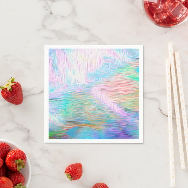 Romantic Floral Abstract – Elegant Boho Fantasy Napkin (Insitu)