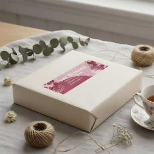 Romantic floral abstract return address label