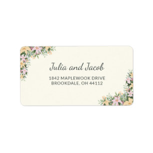 Romantic - floral address label