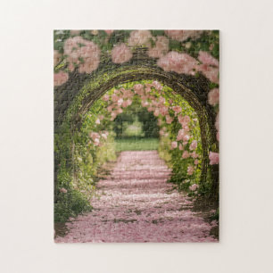 Romantic Floral Archway Garden Pathway For Women Jigsaw Puzzle