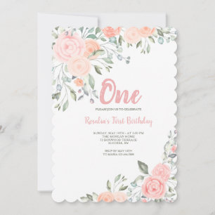 Romantic Floral Birthday Invitation