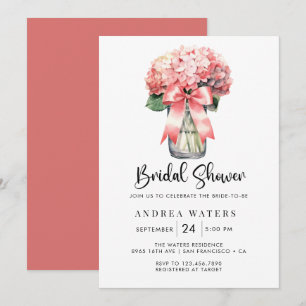 Romantic Floral Bouquet Bridal Shower  Invitation