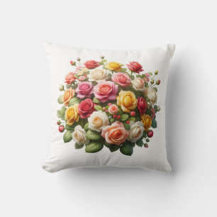 Romantic Floral Bouquet Cushion