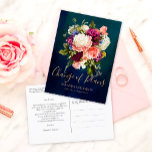Romantic Floral Bouquet Emerald Green Gold Wedding Announcement Postcard<br><div class="desc">Romantic Floral Bouquet Emerald Green Gold Wedding Announcement Postcard. The text can be changed using right the "Details" menu. To fit everything to your needs please click the "Customize" button and you can text style and color change. Other colors are available. You can change the paper type on the right...</div>