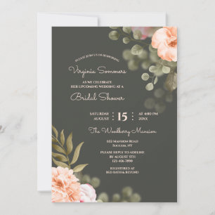 Romantic Floral Bridal Shower Invitation