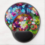 Romantic Floral Collage Pattern Gel Mouse Pad<br><div class="desc">Colourful romantic vintage floral collage pattern.</div>
