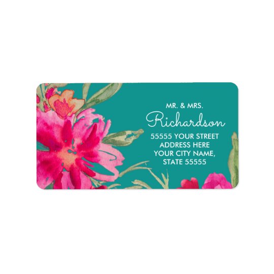 Romantic Floral Design Return Address Labels