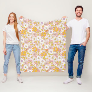 Romantic floral dream fleece blanket