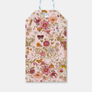 Romantic floral garden gift tags