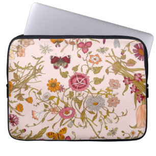 Romantic floral garden laptop sleeve