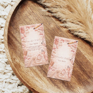 Romantic Floral Hair Stylist Business Card