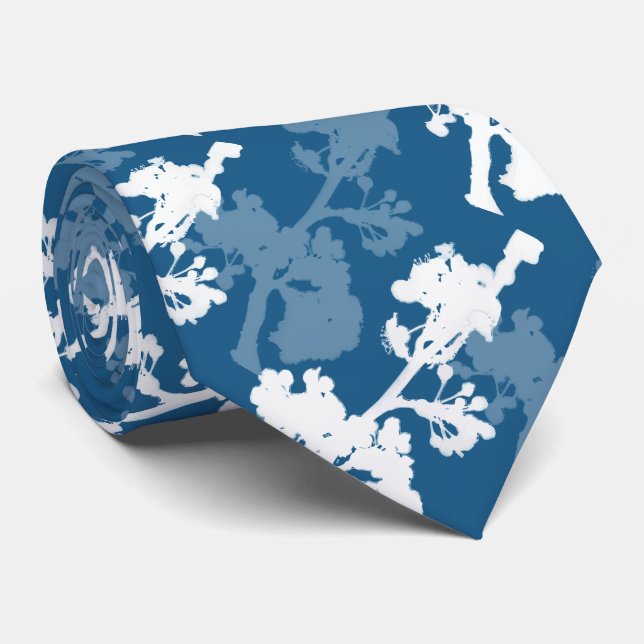 Romantic Floral Japan Tie  (Rolled)